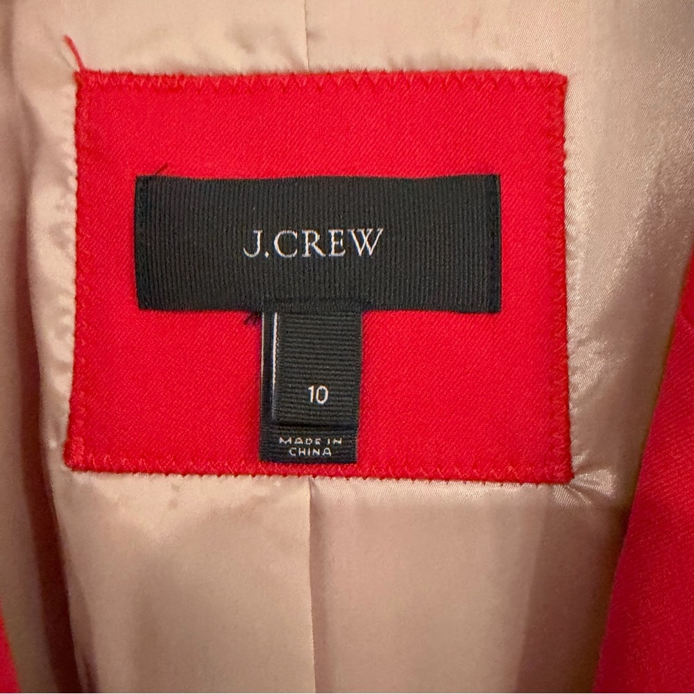 J. Crew Red Single-Button Tailored Blazer - Picture 2 of 7